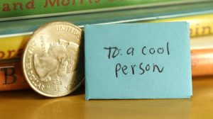 At a public event in Orem, people wrote tiny letters of kindness to strangers.