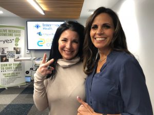 Intermountain Healthcare transplant surgeon Dr. Diane Alonso and Laura Adams.