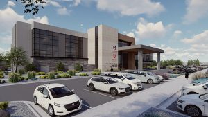 An artist rendering of the Kem and Carolyn Gardner Mental Health Crisis Care Center scheduled to open in 2024. (Photo courtesy HMHI)