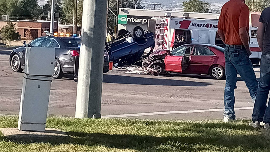Police Distracted driving causes rollover crash in South Ogden(00)