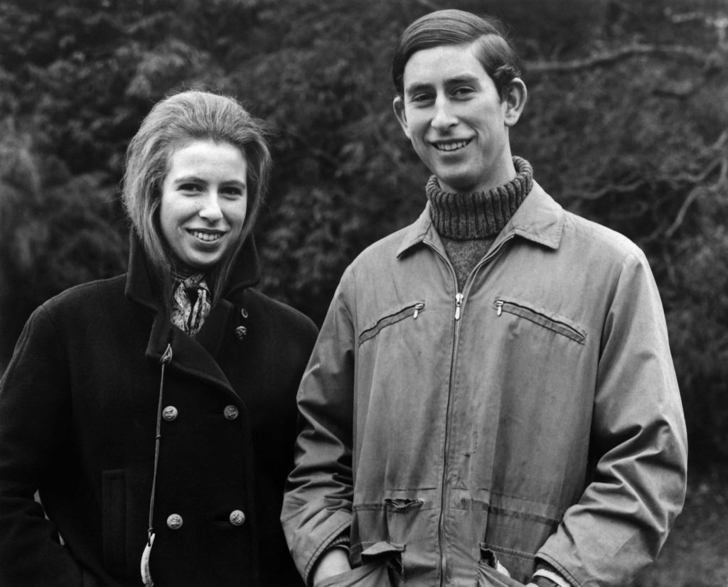 This picture was taken on February 26, 1970 showing Prince Charles (right) and Princess Anne of the royal family. (AFP via Getty Images via CNN)
