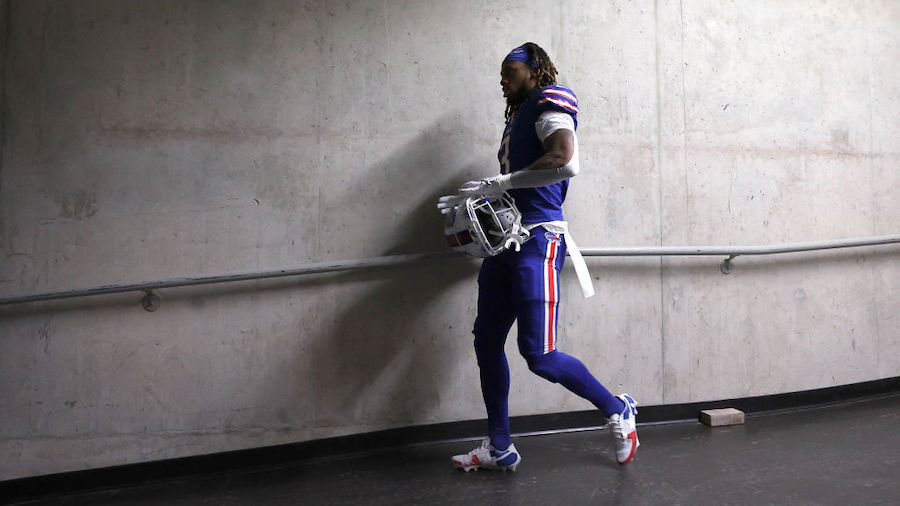 Agent Bills safety Damar Hamlin is breathing on his own