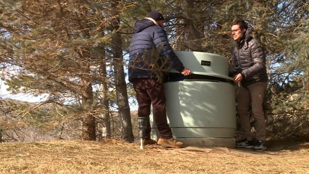 A flywheel with a cover. (KSL TV)