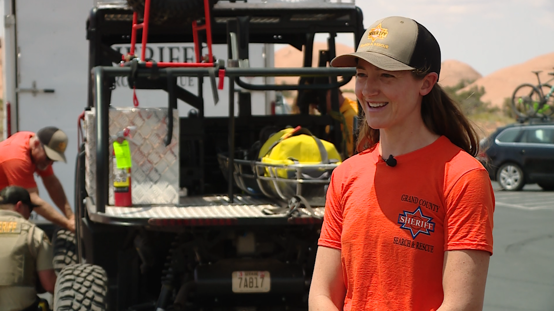 Carly Webster joined the team after meeting them during her own rescue. (KSL TV)