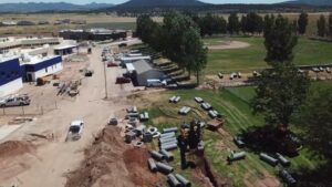 Construction at the Enterprise High School. (KSL TV)