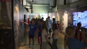 Visitors at the Weber Remembers display. (KSL TV)