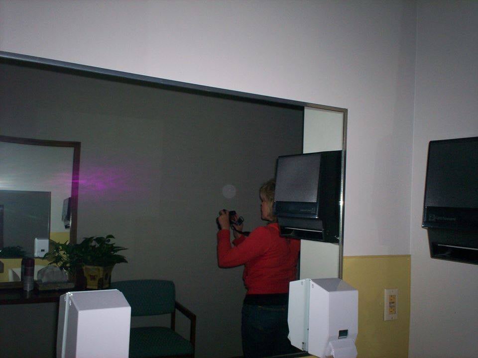 A strange purple mist seen in the Rio Grande Depot women's bathroom(Kevin Fayles)