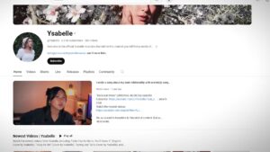 A screenshot of the "Ysabelle" YouTube channel. (KSL TV)