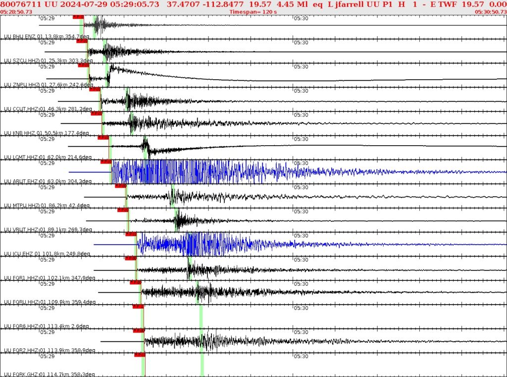 Earthquake tracker near cedar city ut