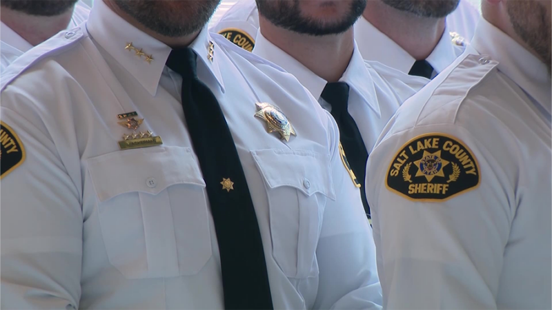 New recruits for the Salt Lake County Sheriff's Office are sworn in on July 1, 2024. (KSL TV)
