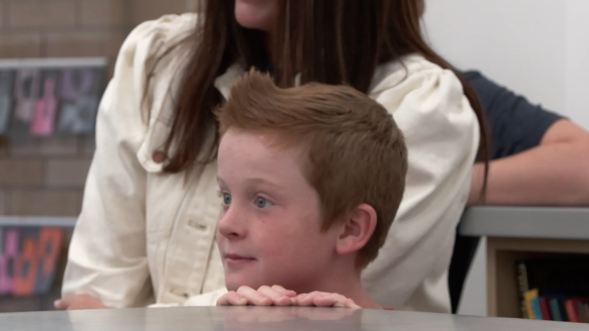 Lewellyn also checking out the new library he helped fundraise for. (KSL TV)