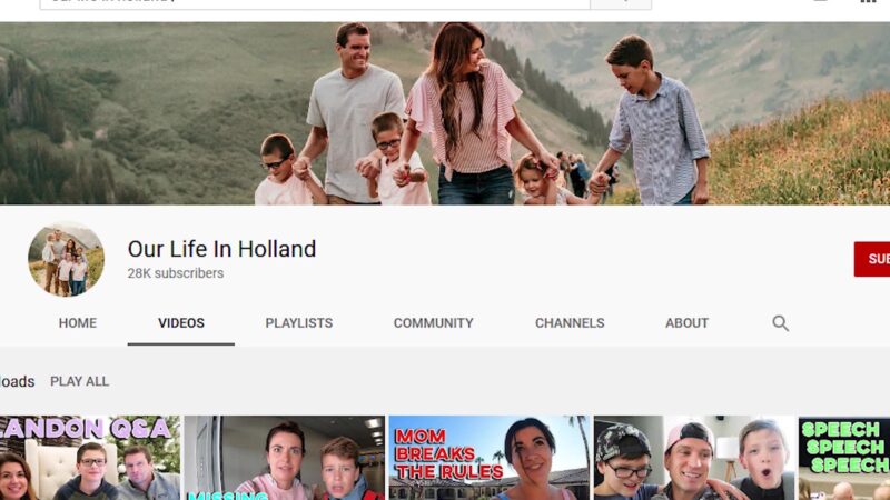 A view of the Bingham family's YouTube channel, "Life in Holland." (Courtesy Bingham Family)