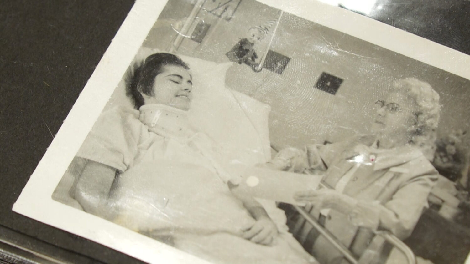 Becky Reeve being treated in the hospital after her accident. (Tanner Siegworth, KSL TV)