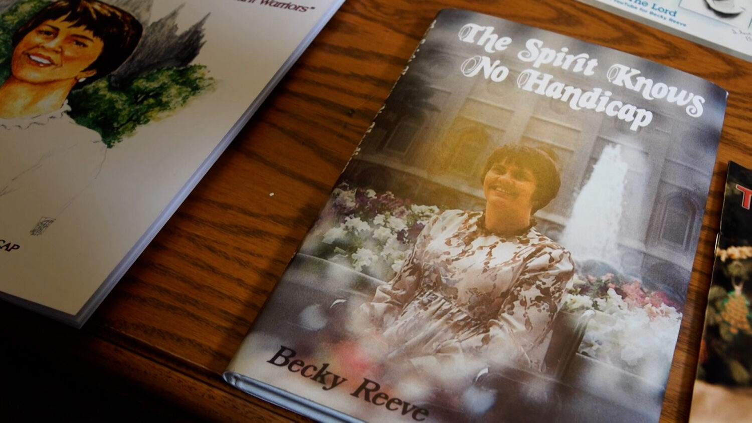 Books detailing and chronicling Becky Reeve's life. (Tanner Siegworth, KSL TV)