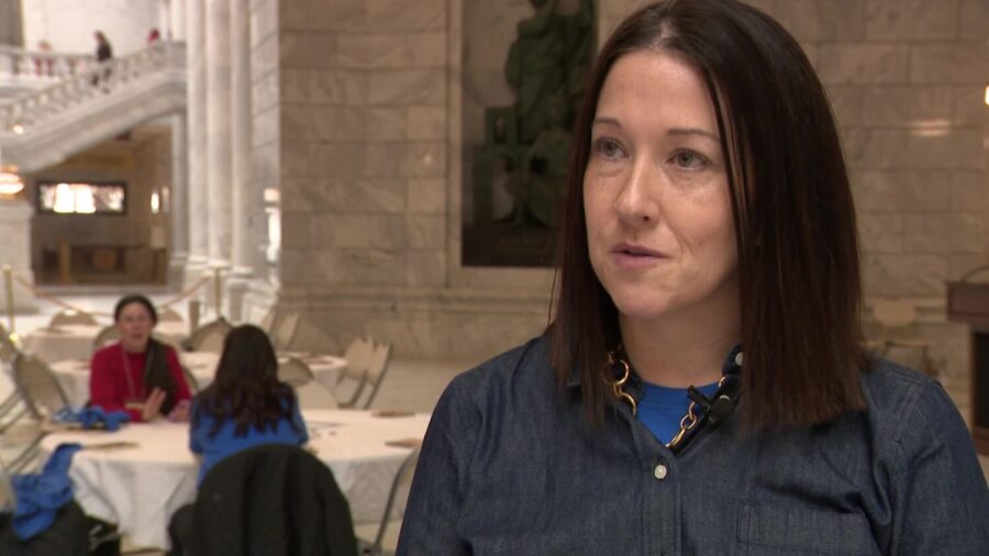 Brook Carlisle, with the American Cancer Society Cancer Action Network, said 60-70 volunteer advocates attended Cancer Action Day at the Capitol in Salt Lake City on Feb. 11, 2025. (KSL TV)