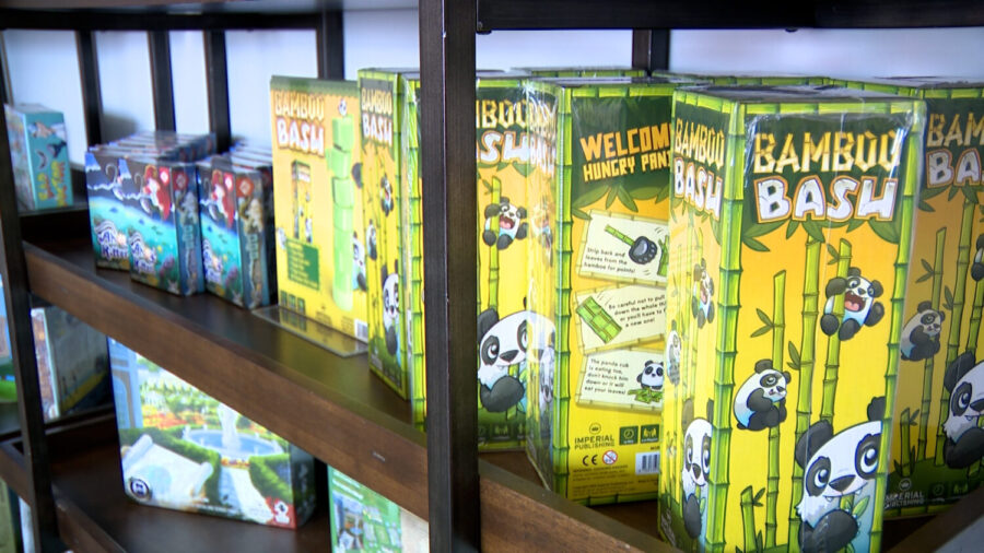 Seth Hiatt said his tabletop game company is being hit with new tariffs on his products that are manufactured in China. Mayday Games in Spanish Fork pictured Wednesday, Feb. 5, 2025. (Mike Anderson, KSL TV)