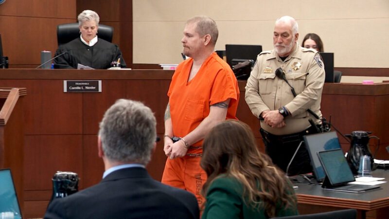 Shane Peterson, father of Gavin Peterson, appears in court on March 20, 2025, entering a guilty plea for the abuse and endangerment of his son who died after becoming extremely malnourished under Shane Peterson's care. (Ray Boone, KSL TV)