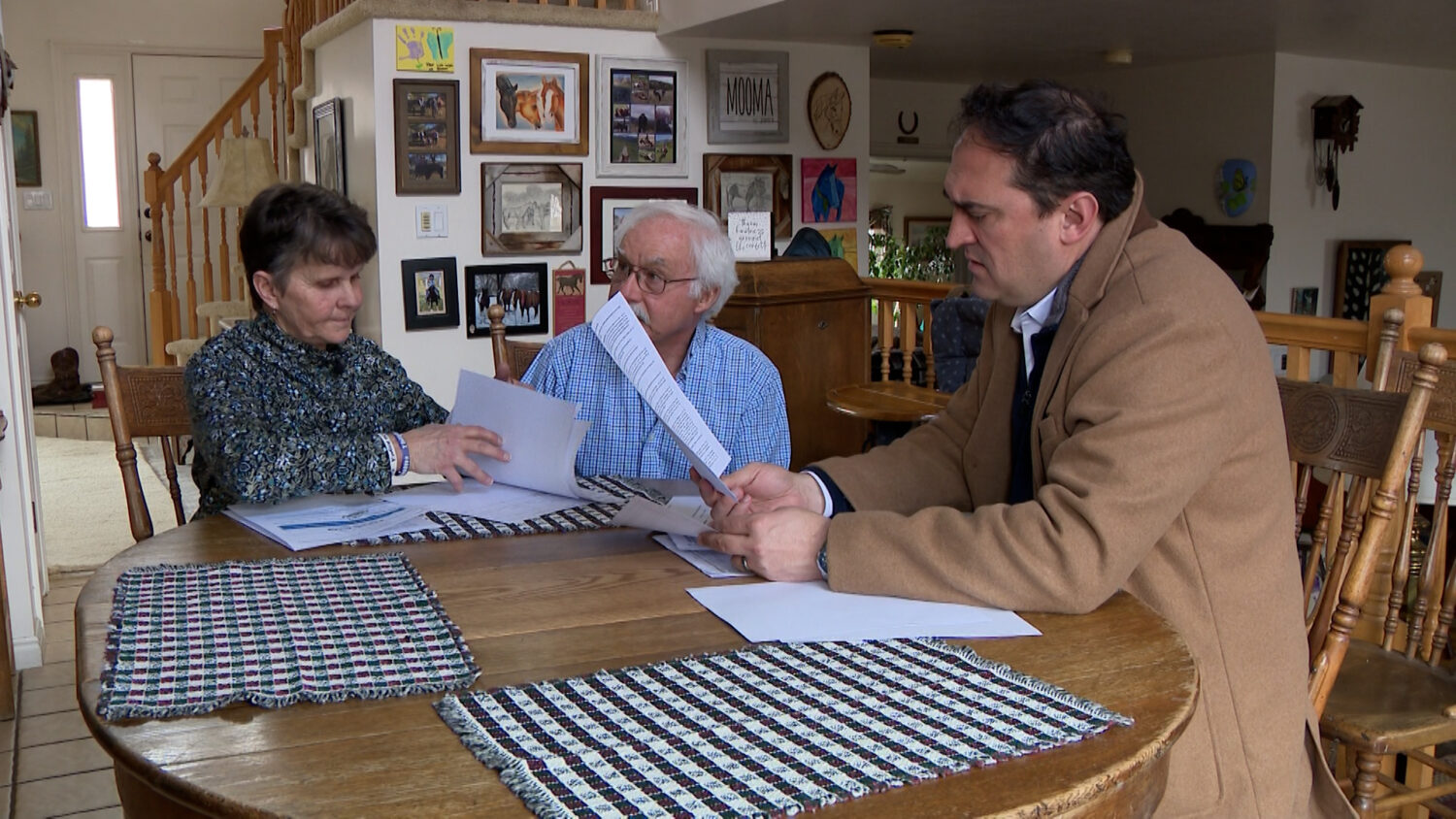 Kim and Bill Agnew explain to KSL's Matt Gephardt how their horse property was nearly sold out from under them. (Istvan Bartos, KSL TV)