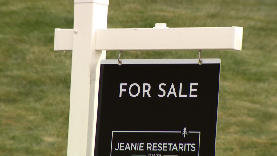 For sale sign outside a Utah home on Friday, April 25, 2025. (Istvan Bartos, KSL TV)
