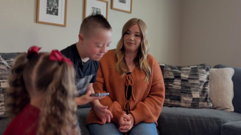 8-year-old Brandon Barela sings Jelly Roll's "I'm Not Okay," at the family's home in Harrisville. (Mike Anderson, KSL TV)