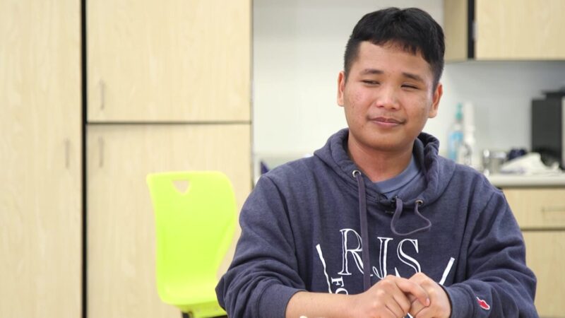 Sha Reh speaking to KSL TV about his experience of recovering from his family tragedy. (Jack Grim, KSL TV)