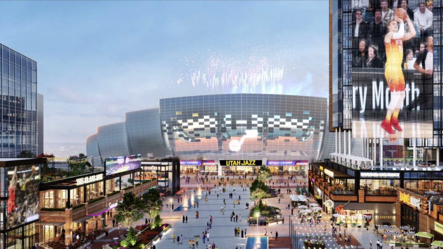 Ryan Smith posted this image to X on Feb., 2024, showing a new NBA and NHL arena anchoring what he called a revitalized downtown Salt Lake City. (Ryan Smith, X)