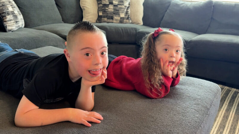 Brandon Barela, and his 3 year-old sister, Aliyah.