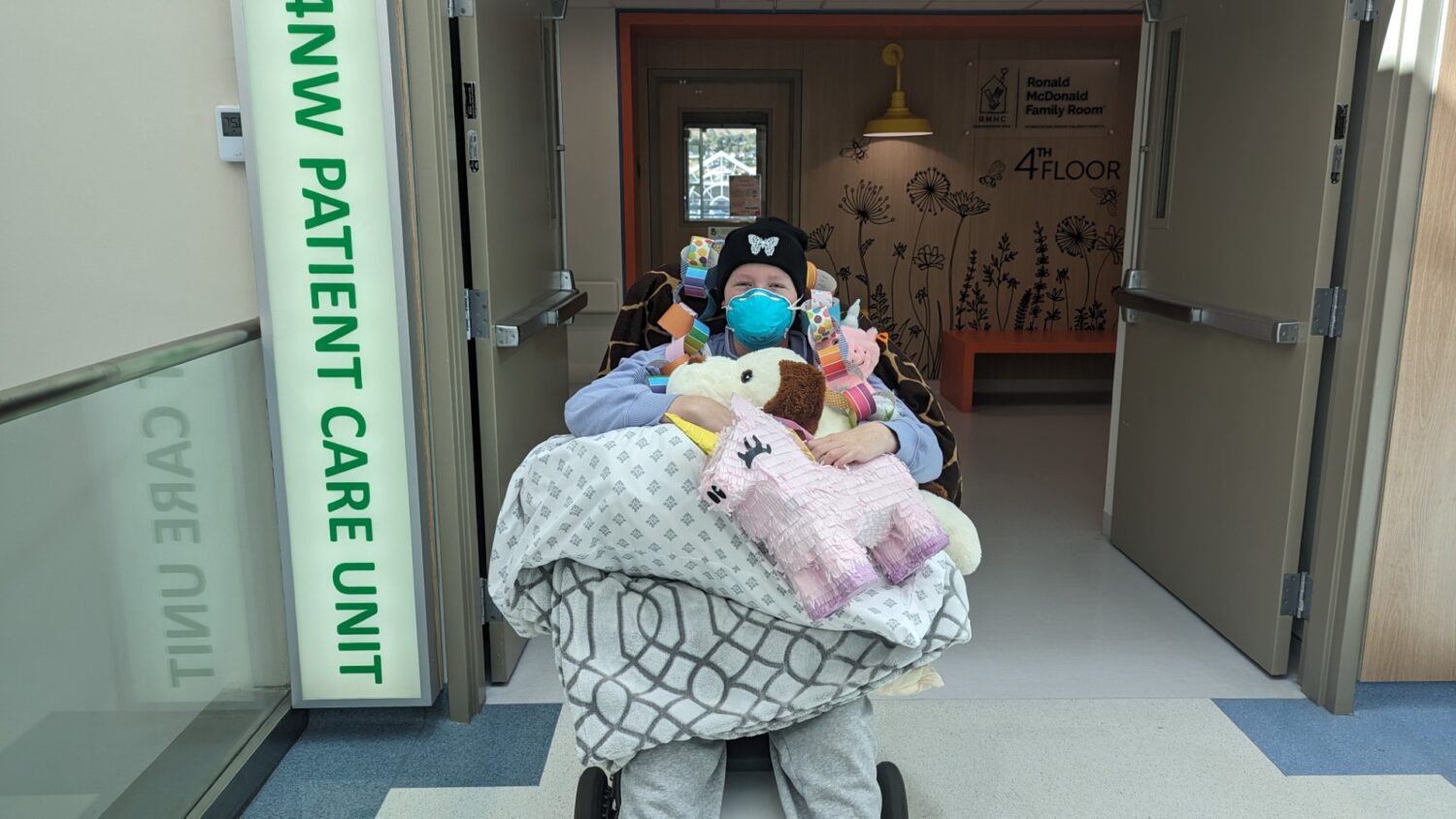 Olivia Smart bundled up while receiving treatment for Leukemia. (Smart Family)
