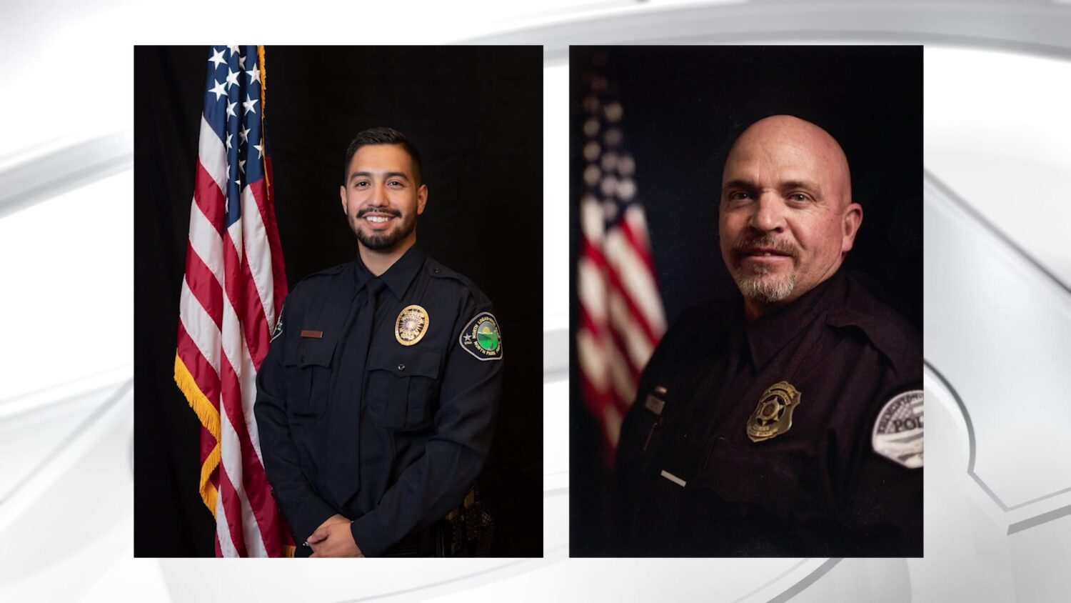 Tremonton-Garland Police Officer Eric Estrada (left) and Sgt. Lee Sorensen (right), are pictured. (Photo courtesy: Utah Department of Public Safety)