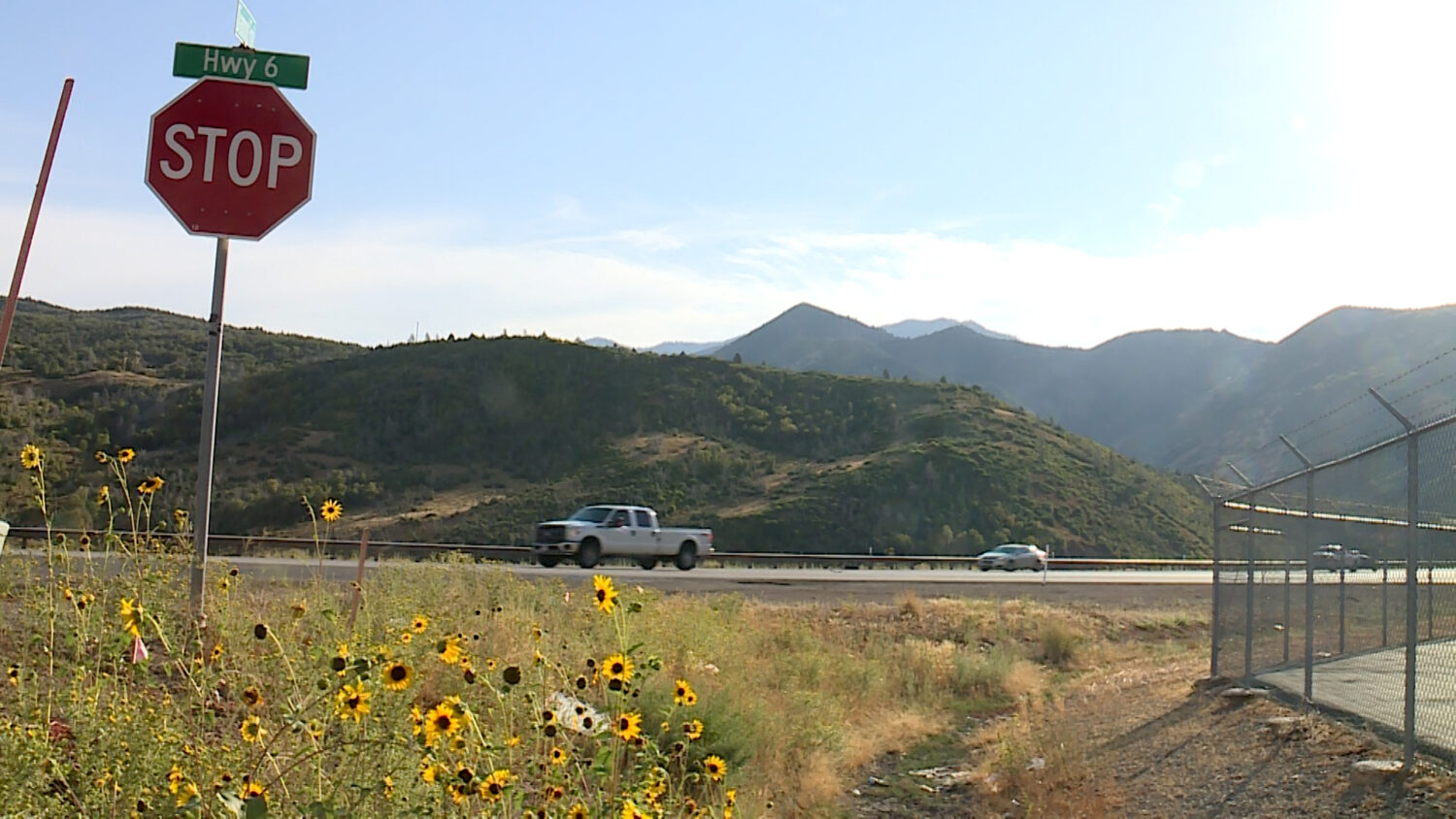 Vehicles traveling on U.S. Highway 6 in Spanish Fork Canyon are pictured on Thursday, Aug. 14, 2025. (Jason Hammer, KSL TV)