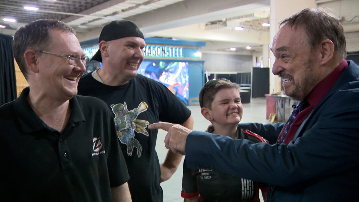 John Rhys-Davies, known from "Indiana Jones" and "The Lord of the Rings," talks with some fans Wednesday. (Ray Boone, KSL TV)