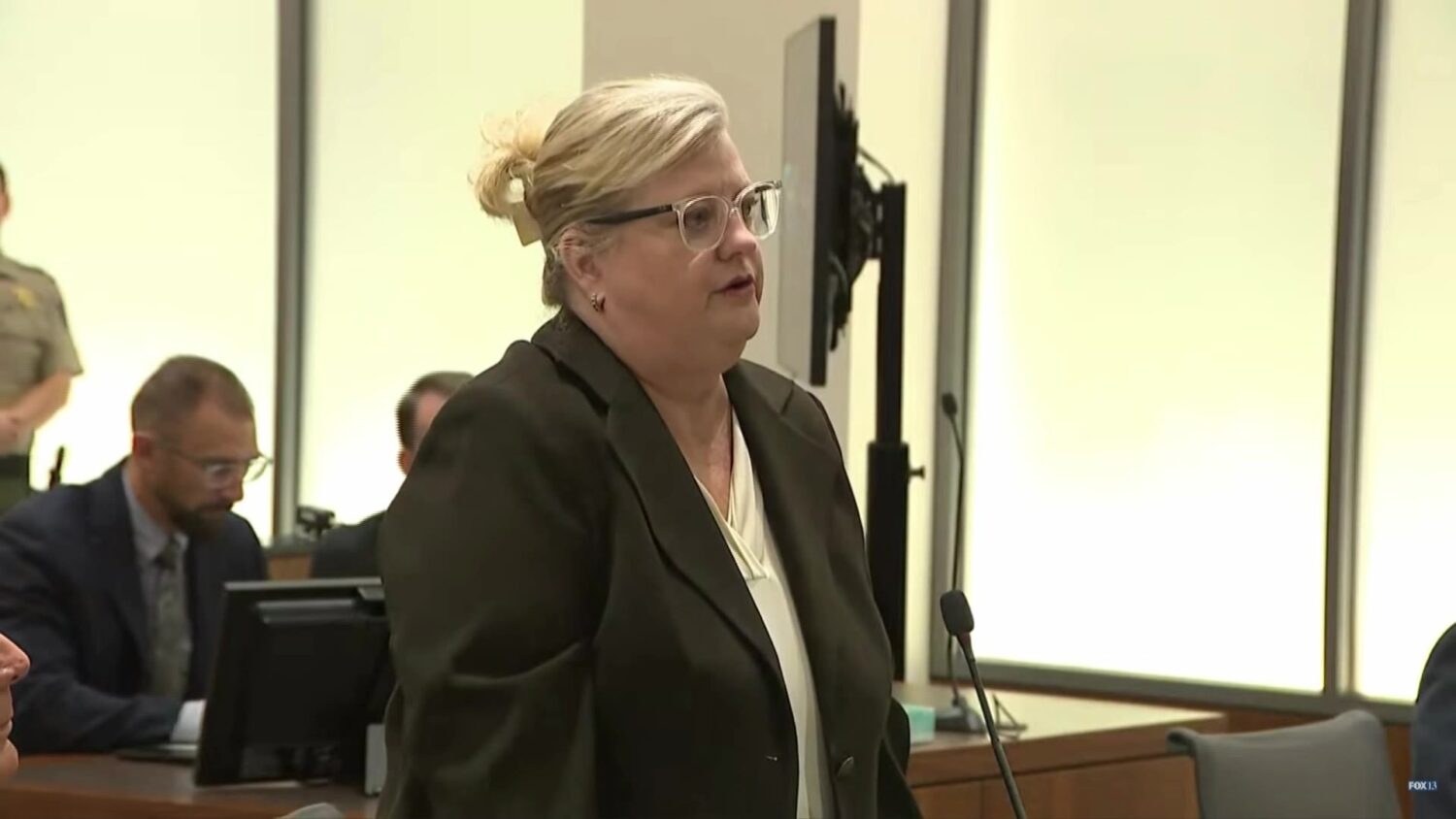 Defense Attorney Kathryn Nester for Tyler Robinson at the Fourth District Courthouse in Provo, Utah, on Monday, Sept. 29, 2025. (Pool)
