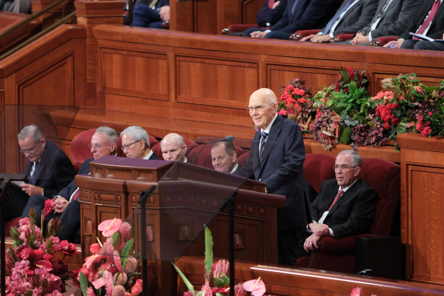 President Dallin H. Oaks of the Quorum of the Twelve Apostles speaks during the opening session of general conference on Saturday, Oct. 4, 2025. (The Church of Jesus Christ of Latter-day Saints)