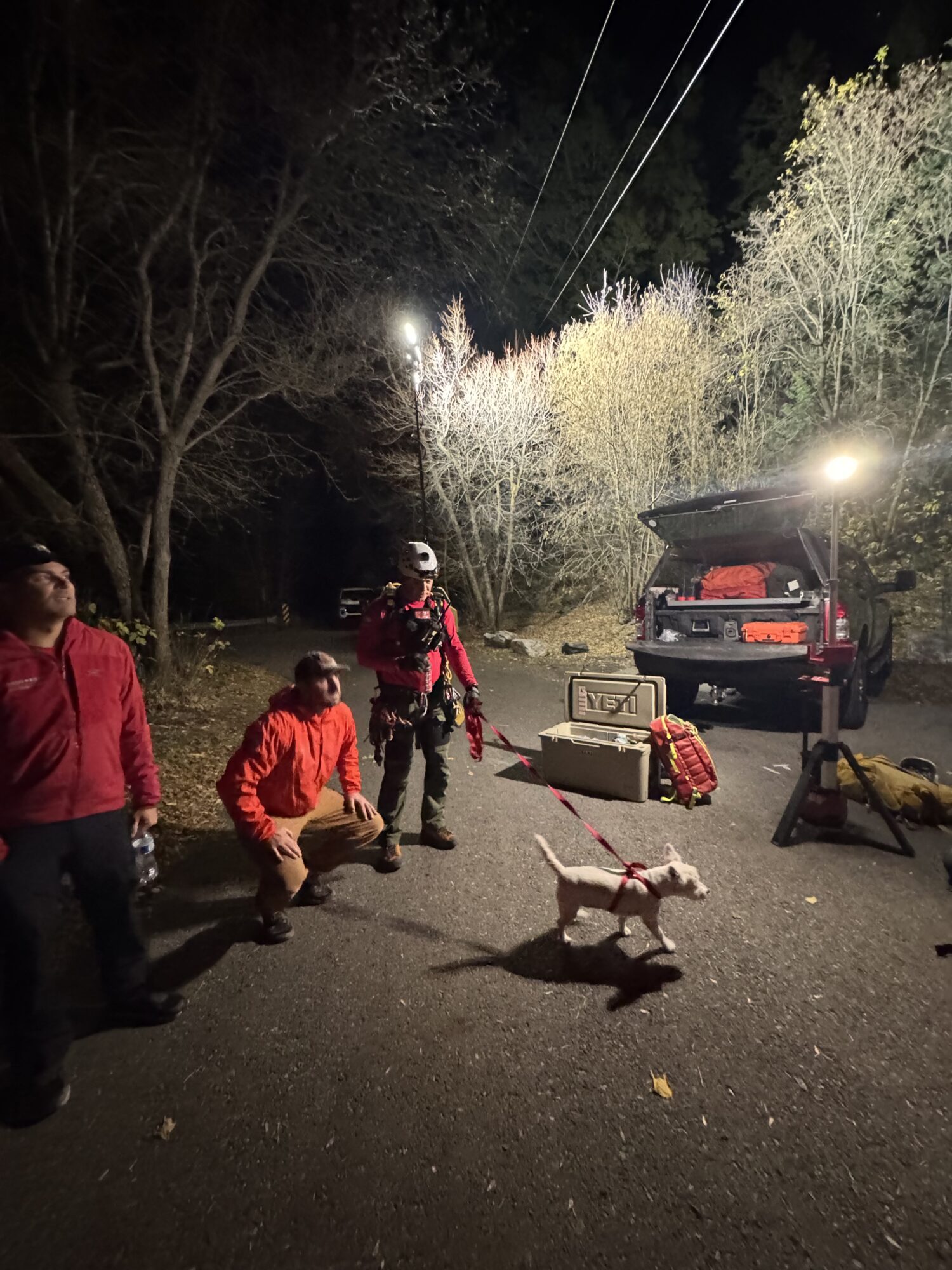 Multiple rescuers helped a man who had fallen from a cliff in American Fork Canyon on Oct. 22, 2025. (Andrew Adams, KSL TV)