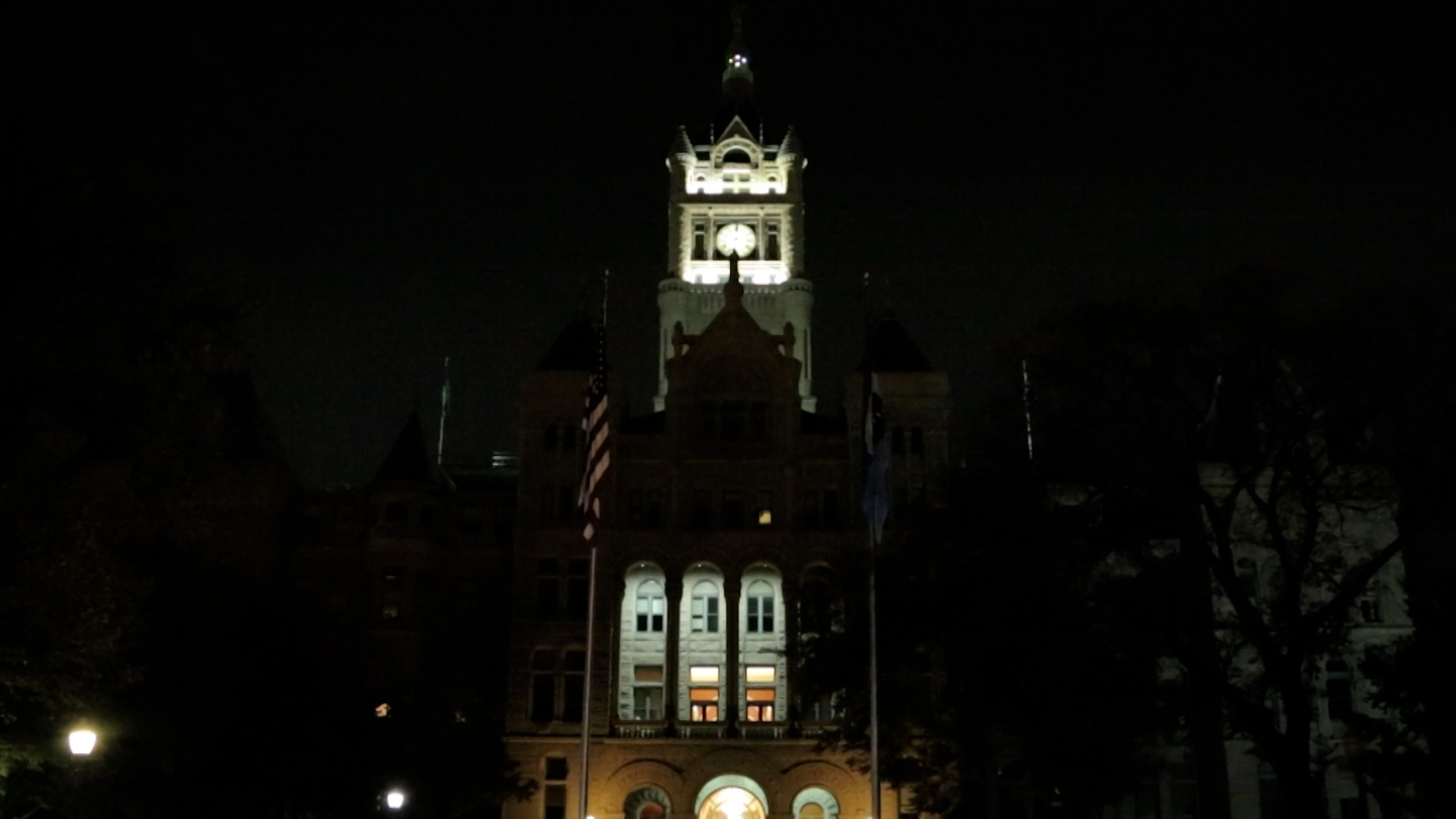 The Salt Lake City and County building at night in Salt Lake City in 2015. (KSL TV)