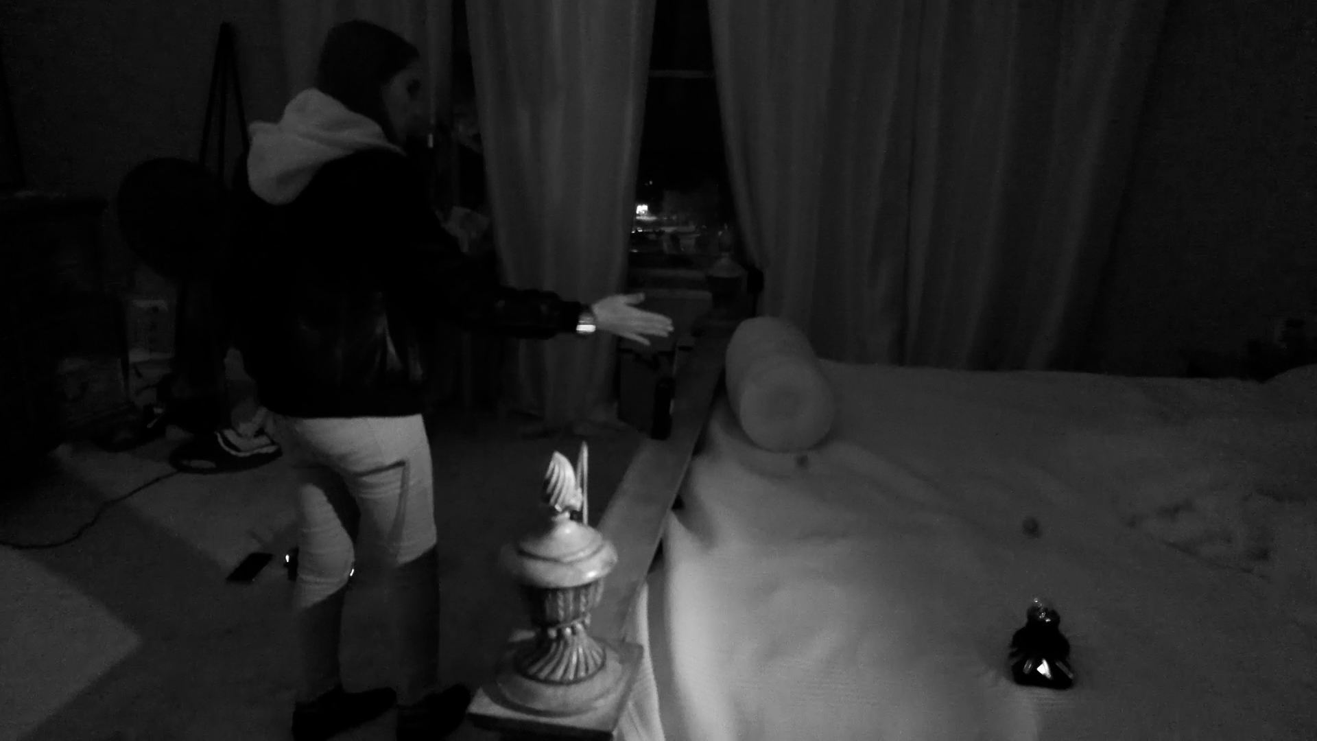 The paranormal team inside of John Moses Browning's bedroom in 2023. (KSL TV)