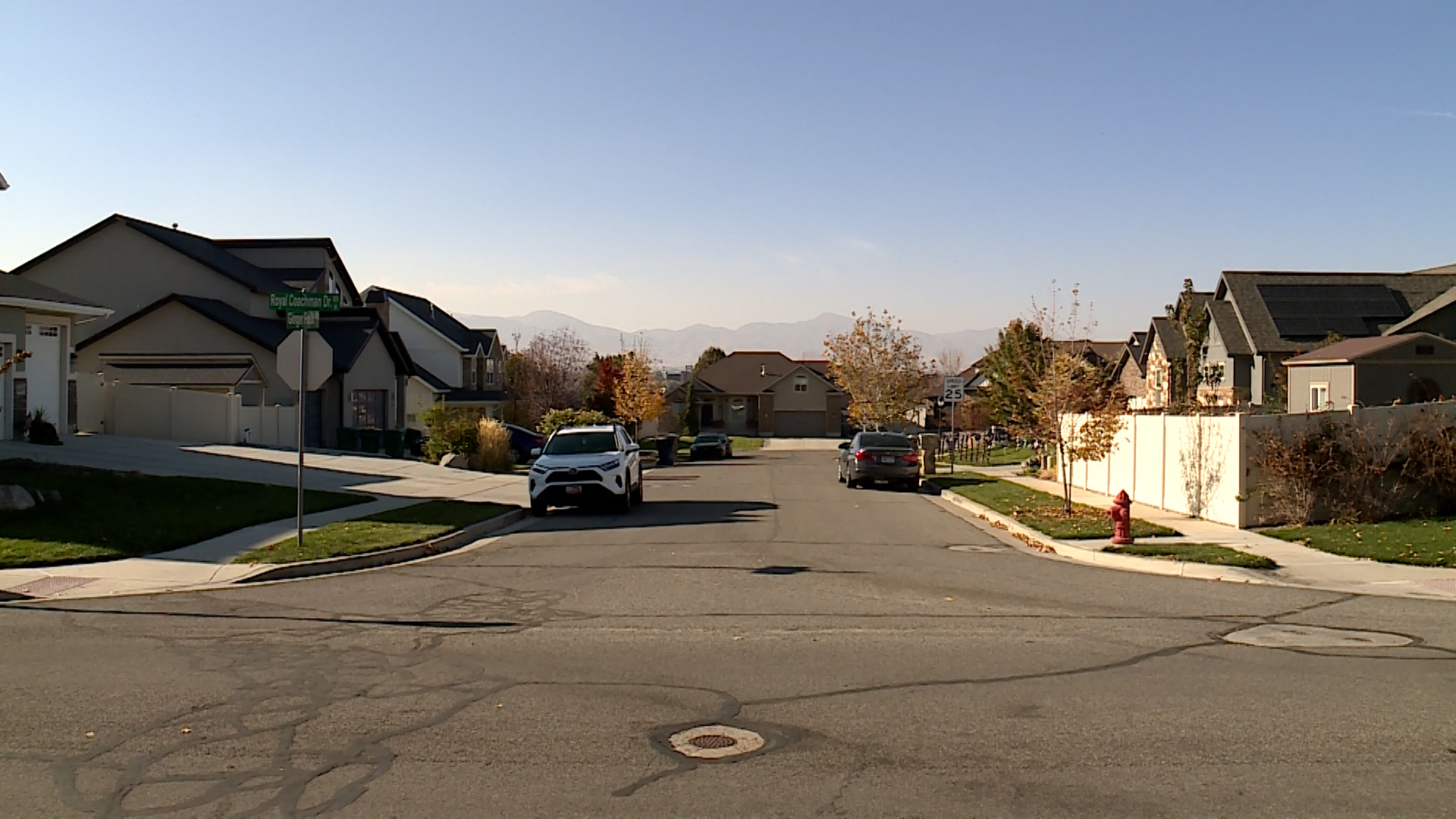 The Spring View Farms neighborhood in Bluffdale is pictured on Thursday, Oct. 30, 2025. (Jason Hammer, KSL TV)