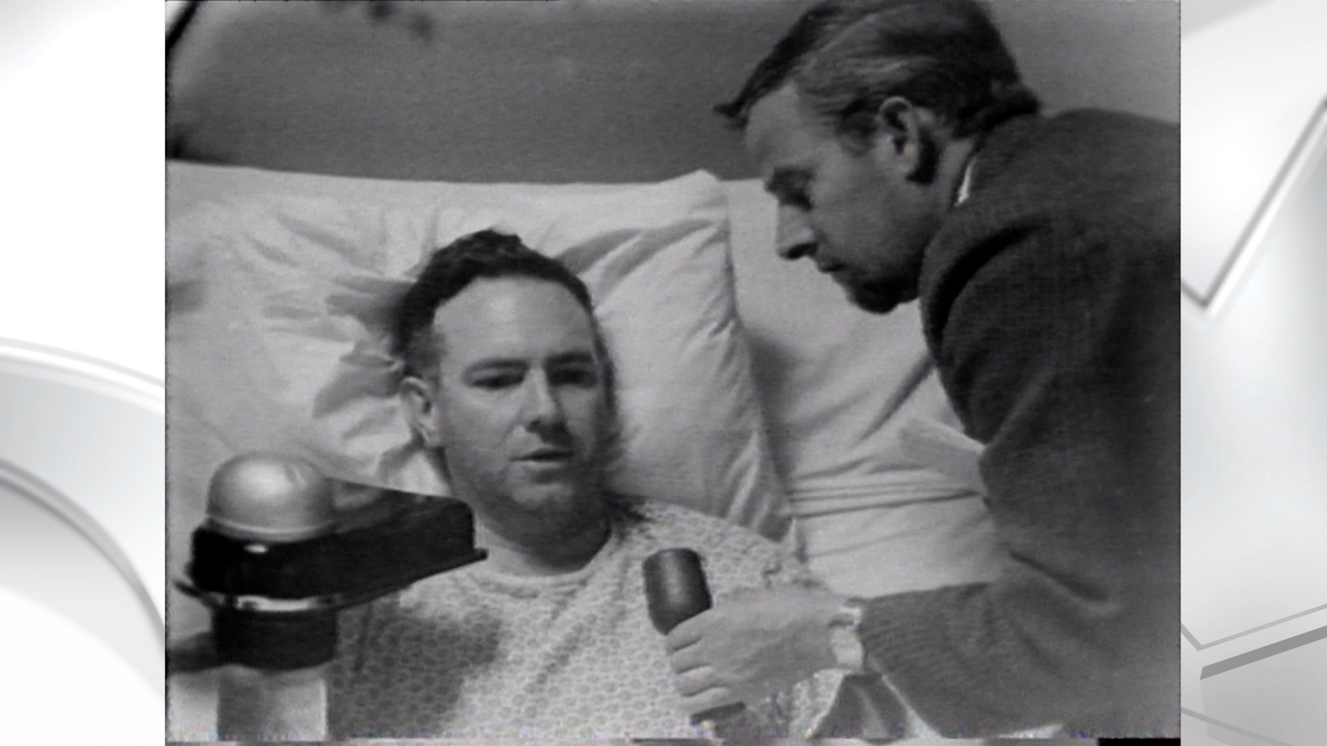 Fred Sorensen, one of the surviving passengers of Flight 227, describing the crash to KSL TV from his hospital bed just shortly after the crash on Nov. 11, 1965. (File, KSL TV)