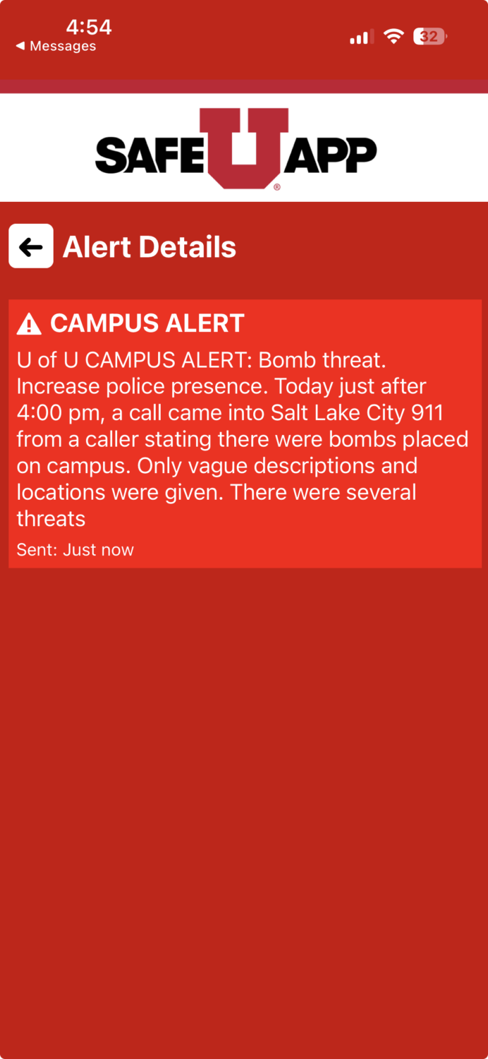 Bomb threat at U of U verified as hoax, increased police presence to ...