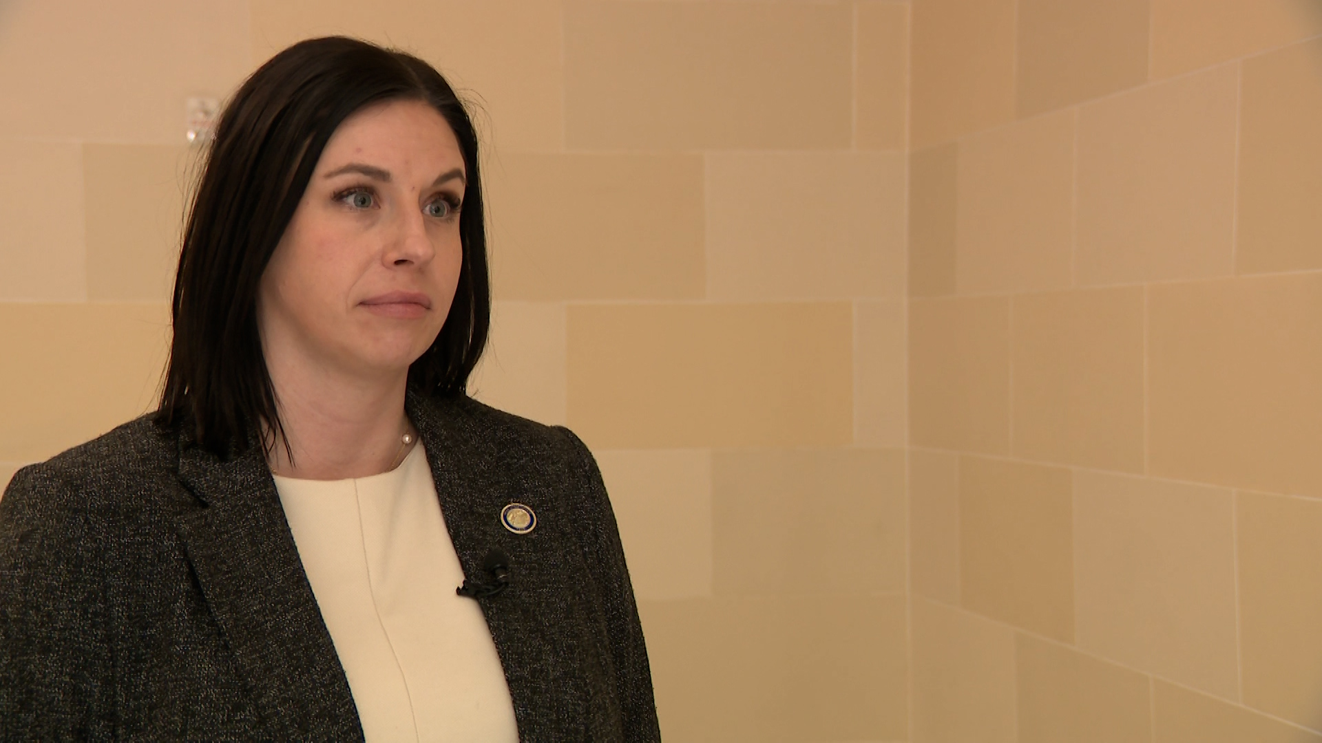 Sen. Emily Buss, F-Eagle Mountain, speaks with KSL on Monday, Jan. 26, 2026. (Mark Less, KSL)