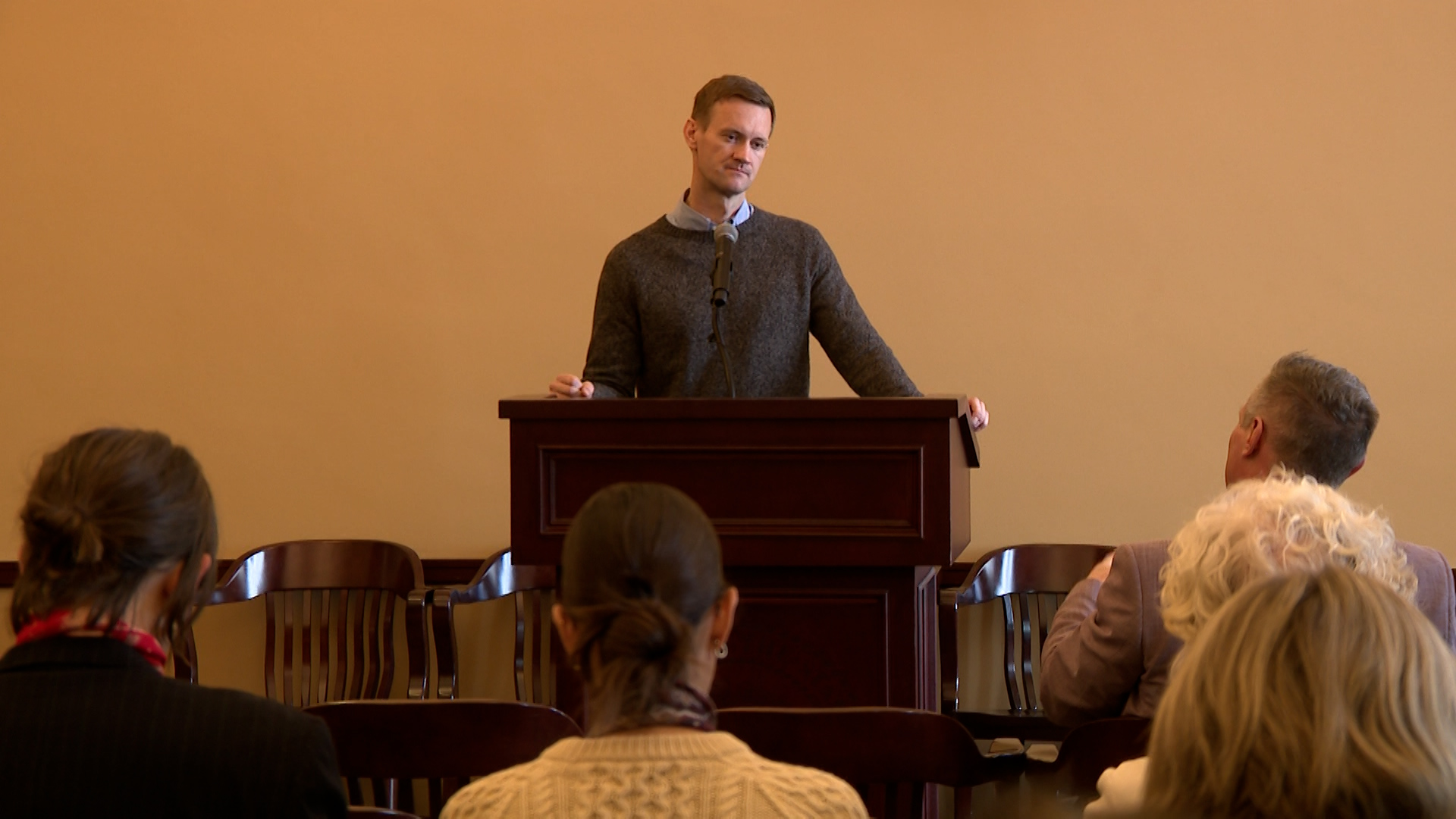 Rep. Cal Roberts, R-Draper, speaks during a news conference on Tuesday, Jan. 13, 2026. (Jason Hammer, KSL TV)