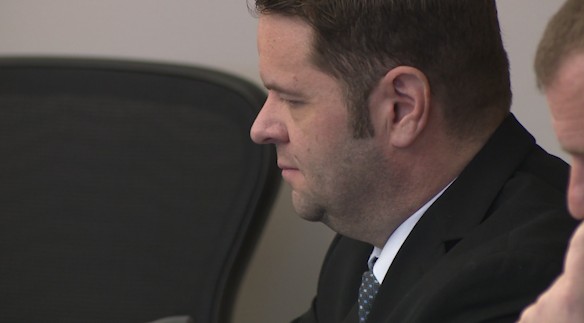 Chris Burk attending day two of his trial (Istvan Bartos, KSL)