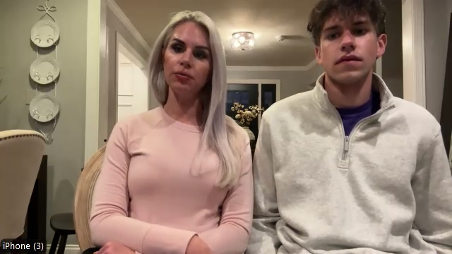 Talai Johansen, left, and her son Owen Johansen speak with KSL via Zoom on Thursday, Feb. 26, 2026. (Screengrab)