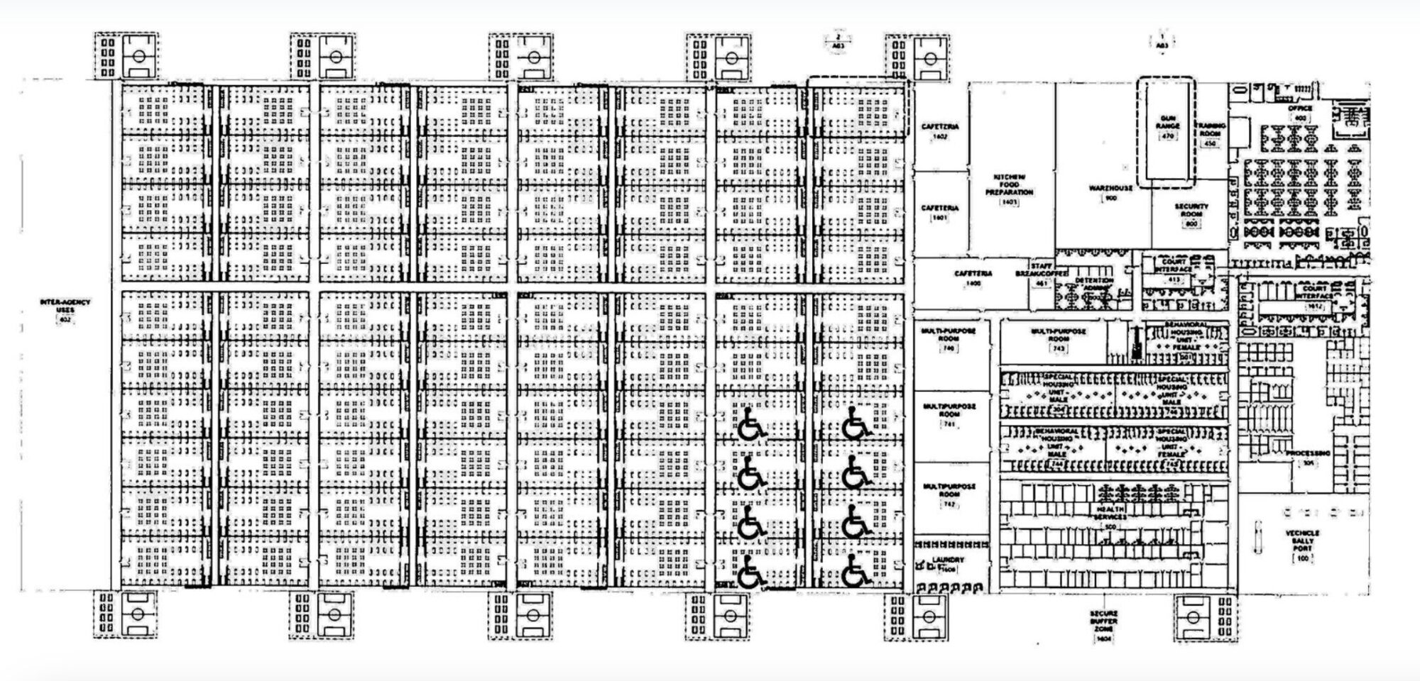 A floor plan of the proposed ICE "Mega Center" in Social Circle, GA. (Department of Homeland Security)