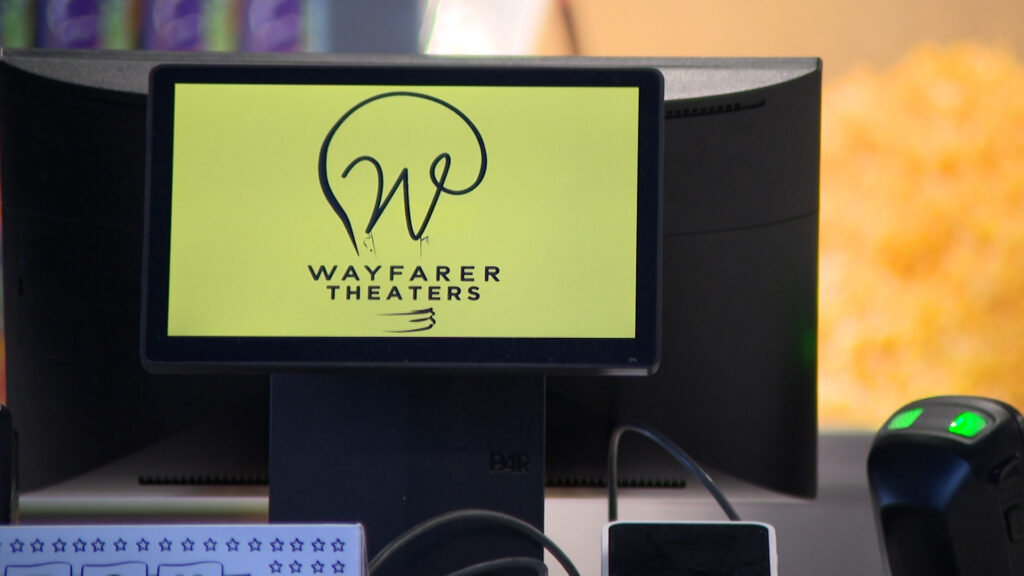 A customer service kiosk at Wayfarer Theaters in Payson is pictured on Friday, March 27, 2026. (Istvan Bartos, KSL)