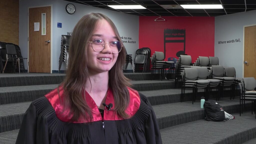 Senior Cece Budge is a member of West High Choir, who sang at Carnegie Hall in New York City. (Meghan Thackrey, KSL)