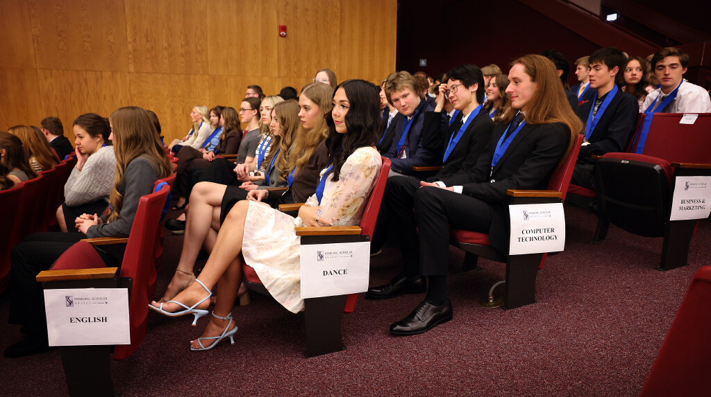 Nervous energy accompanies Sterling Scholar finalists as they prepare for the night prior to the Sterling Scholar Awards presentation at the Bountiful Regional Center in Bountiful, Thursday, April 16, 2026. (Brian Nicholson, for the Deseret News)