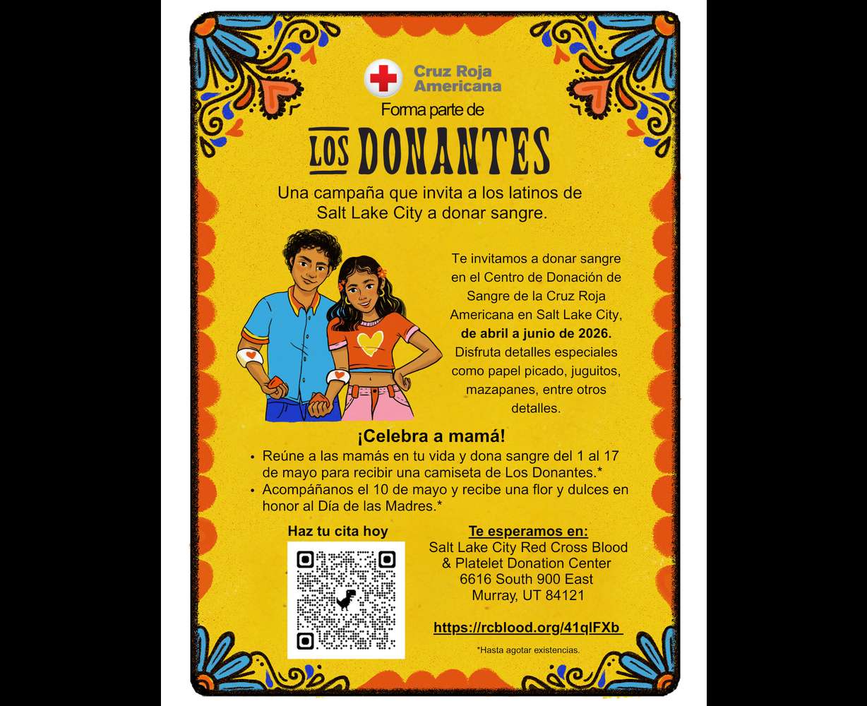 The American Red Cross in Utah has launched a campaign, Los Donantes, to encourage blood donations from the Latino population. It launched April 1 and goes through June 30. (Photo: American Red Cross of Utah)