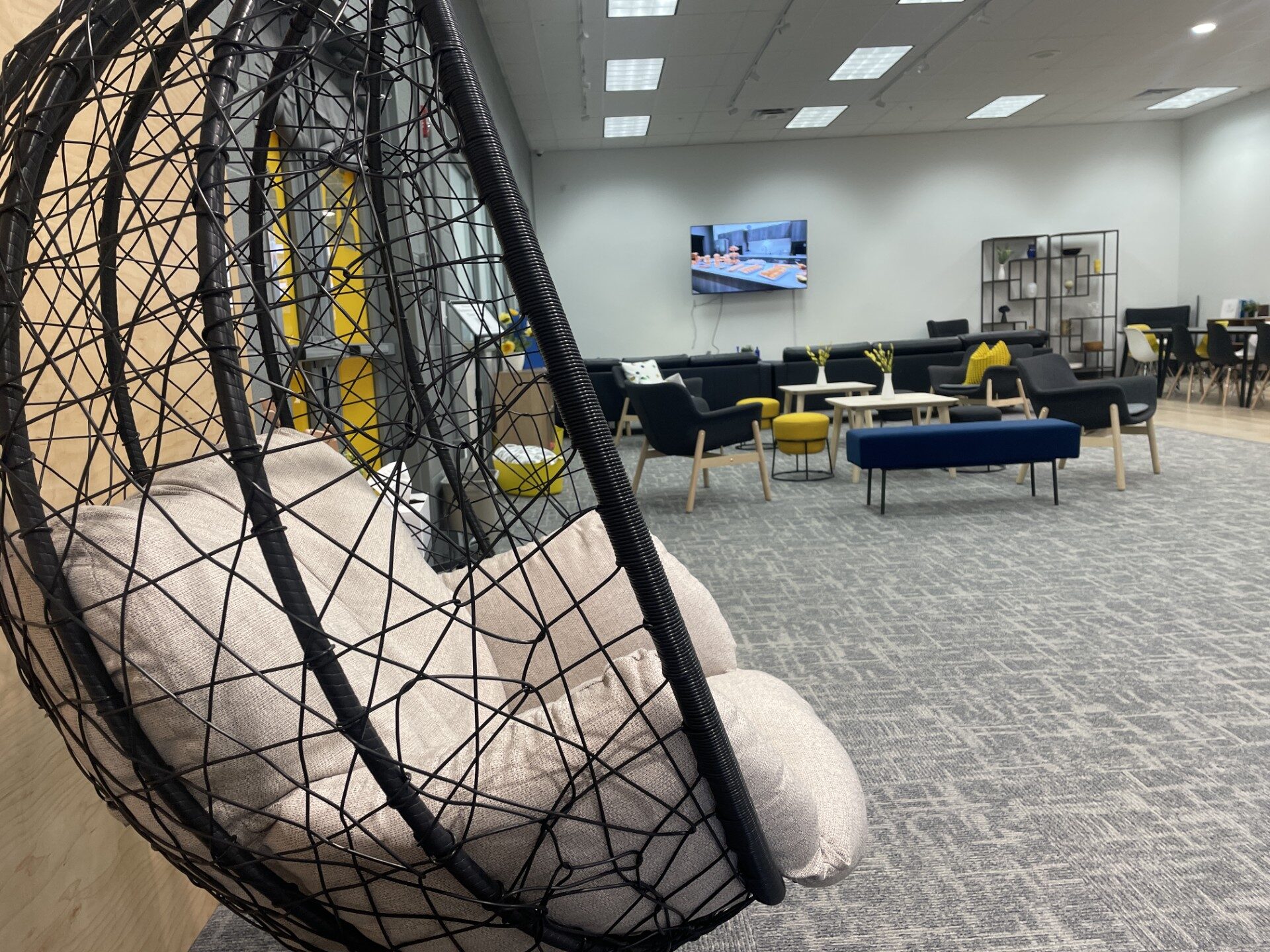 The interior of a teen center on the campus of Rockwell Charter High School is pictured on Wednesday. (Shelby Lofton, KSL)