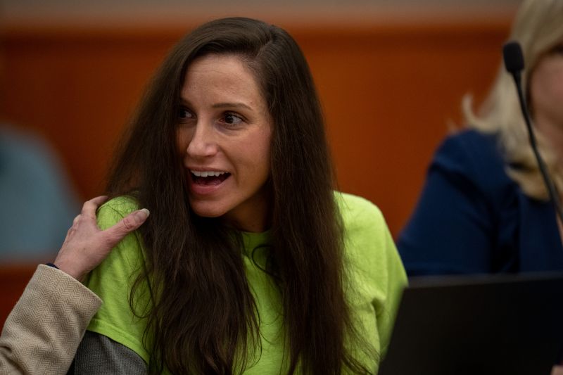 Kouri Richins reacts to impact statements from the Richins family during her sentencing in 3rd District Court in Park City on Wednesday, May 13, 2026. (Pool)